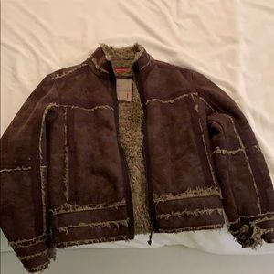 River Island Winter Fake Fur Jacket Burning Man